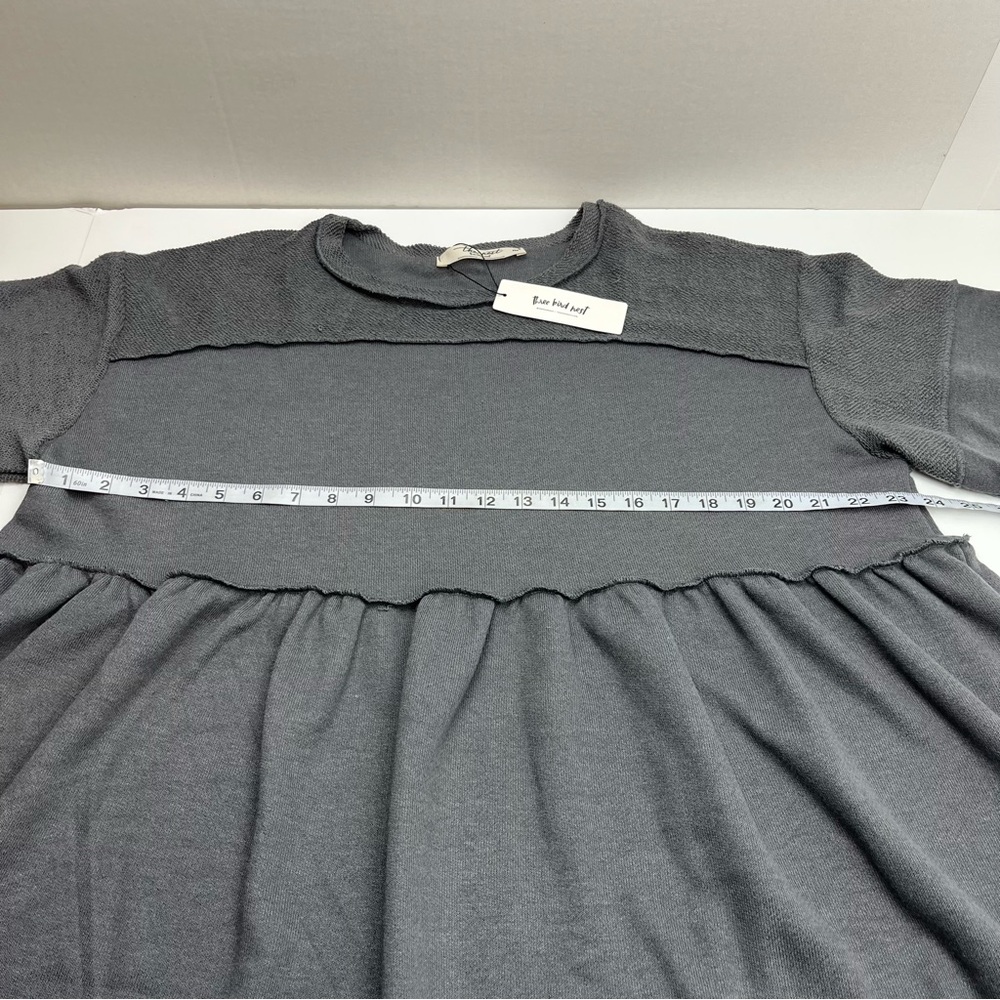 Three Bird Nest Moonlit Orchard Tunic Babydoll Dress Womens Medium Grey Gray NEW - Picture 6 of 12